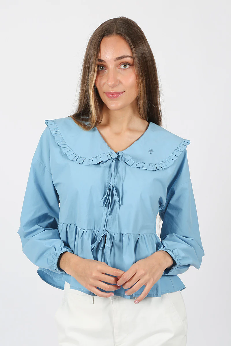 Blusa Volantes Azul - Image 4