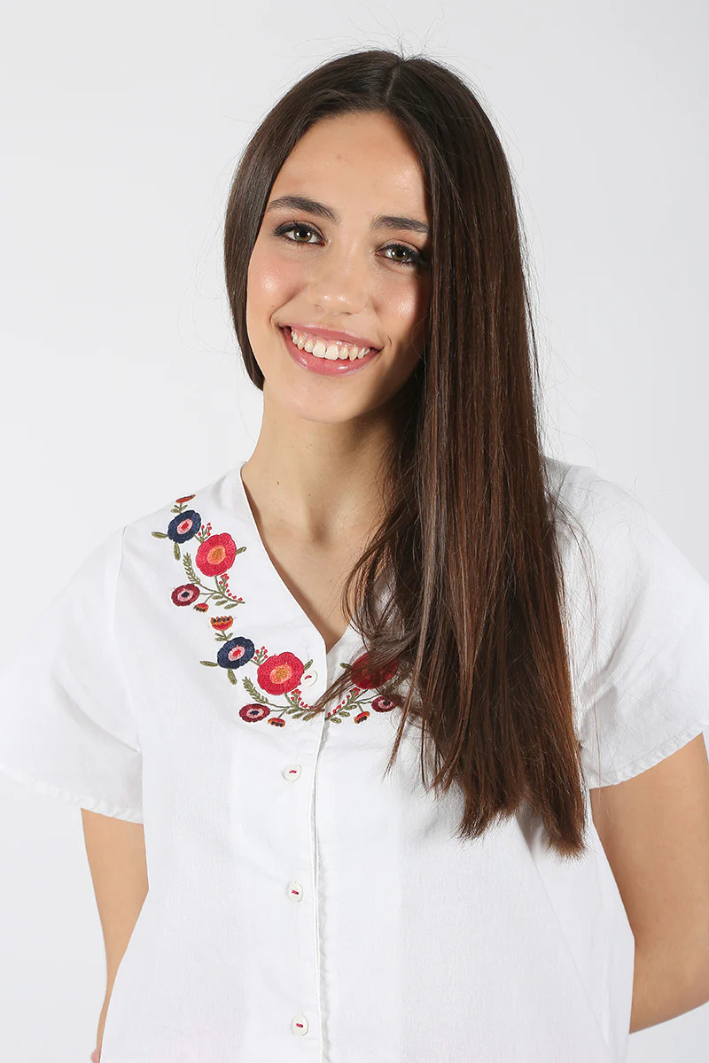 Blusa Blanca Flores - Image 3