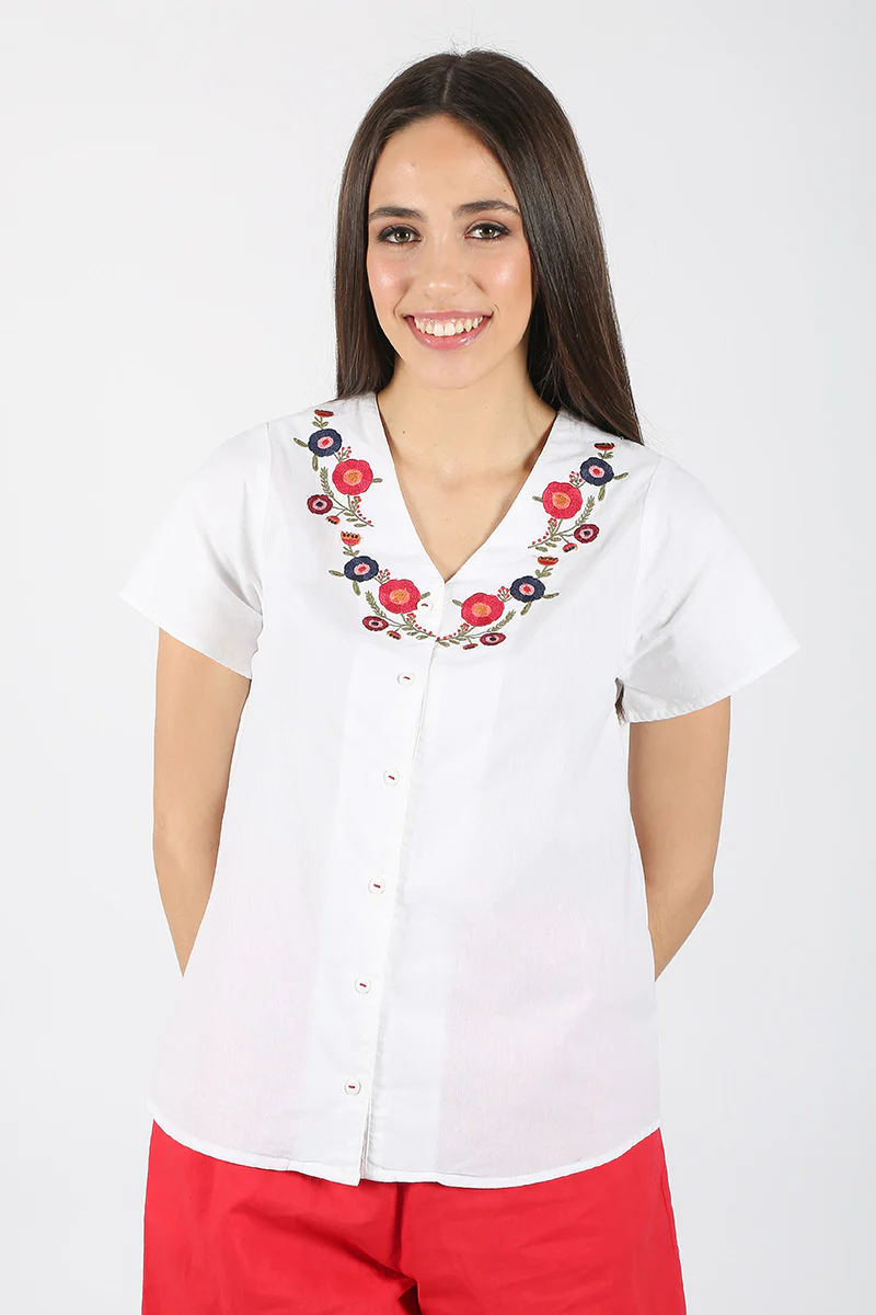 Blusa Blanca Flores - Image 5