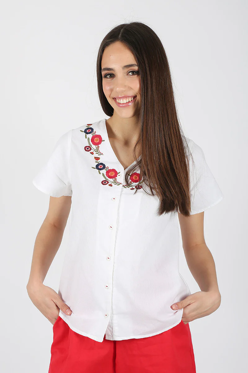 Blusa Blanca Flores - Image 7