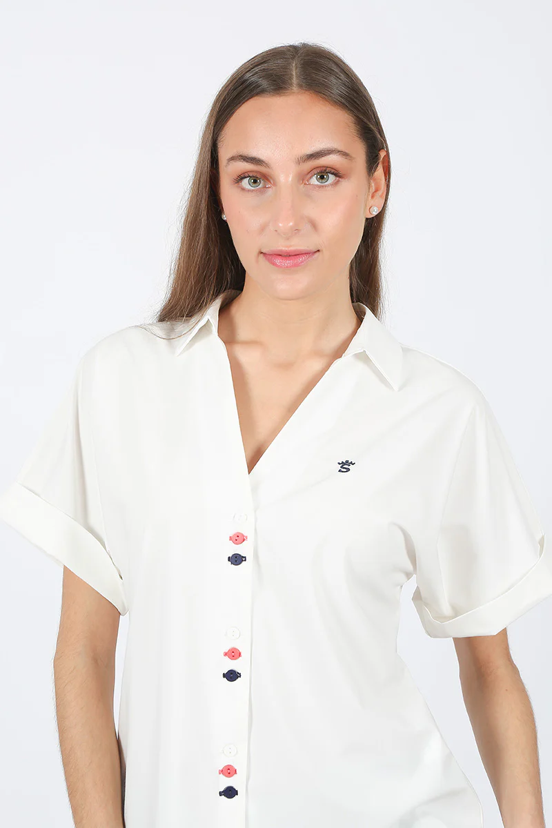 Blusa Blanca Botones - Image 4