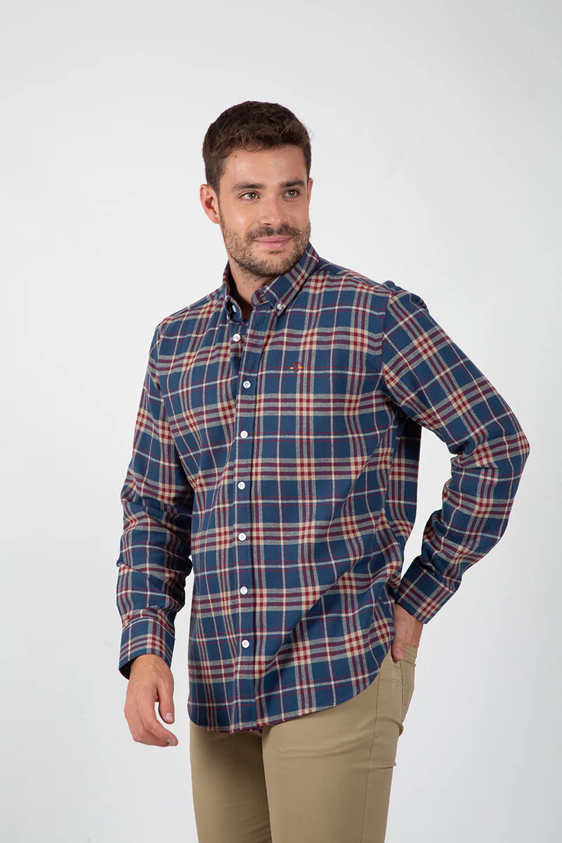 Camisa Cuadros Marino y Granate - Image 4