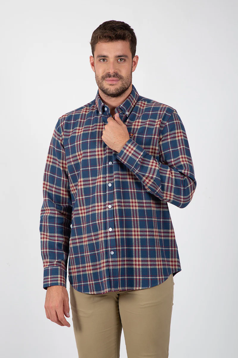 Camisa Cuadros Marino y Granate - Image 5