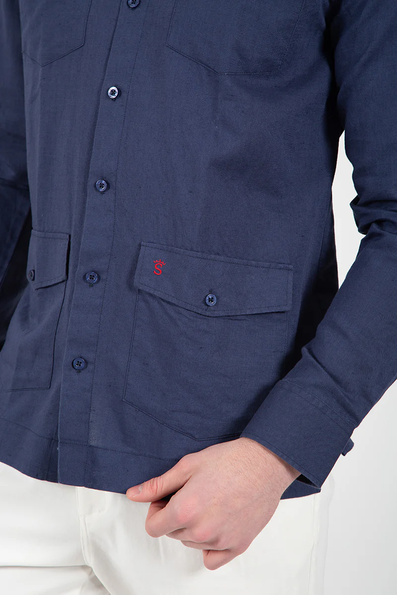 Camisa Guayabera Marino - Image 3