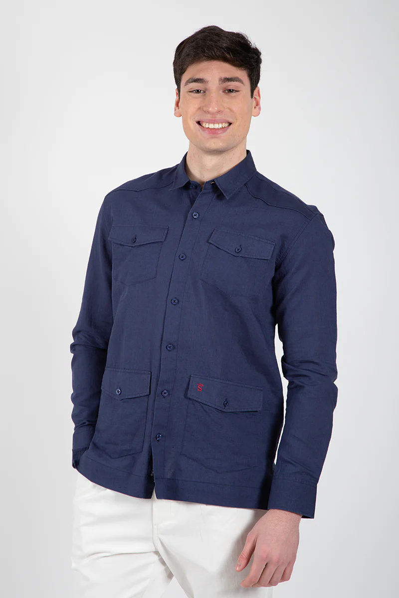 Camisa Guayabera Marino - Image 4