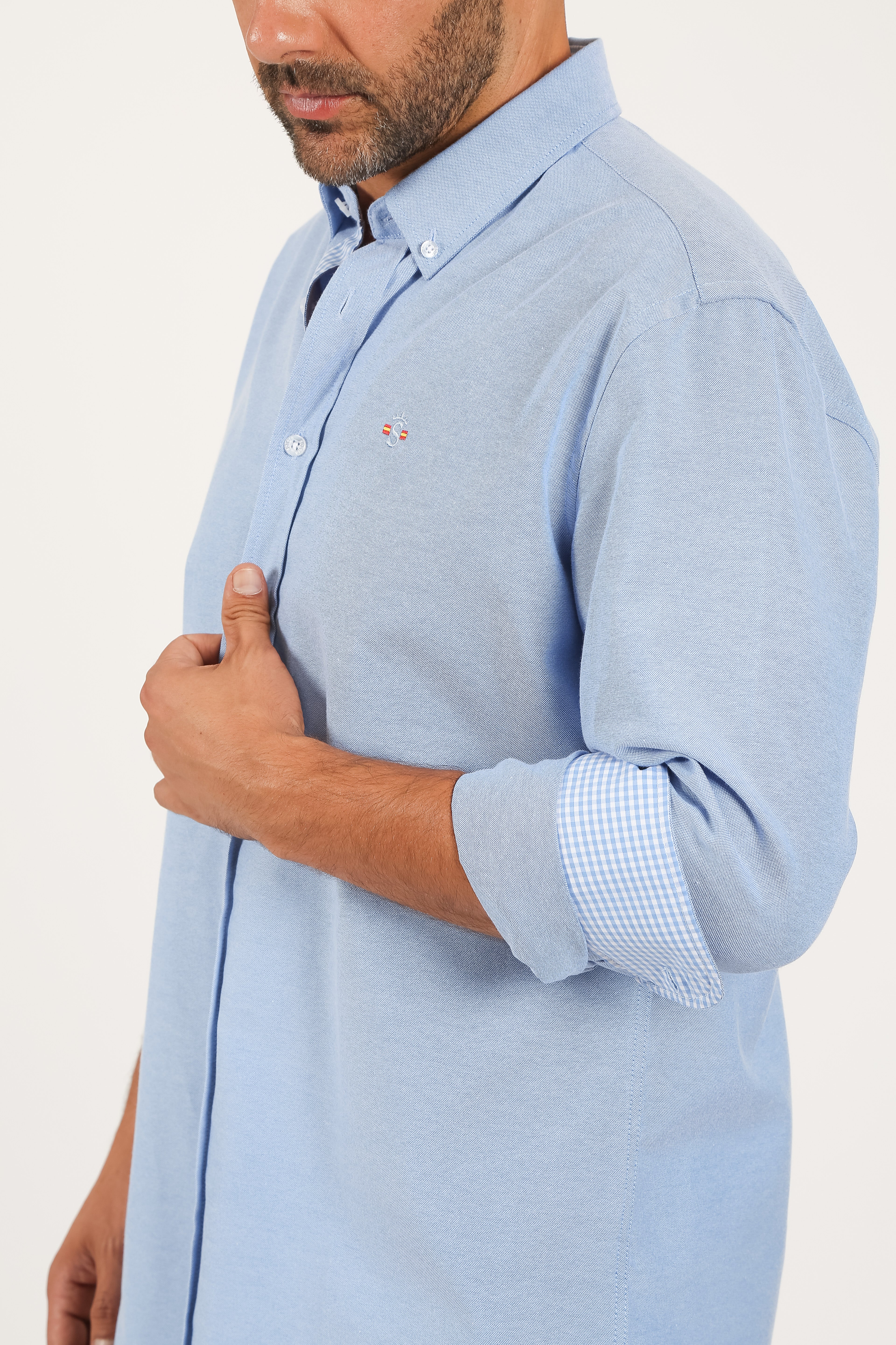 Camisa oxford celeste - Image 3
