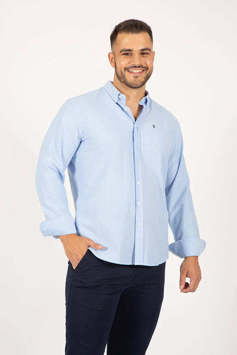 Camisa  oxford celeste - Image 4