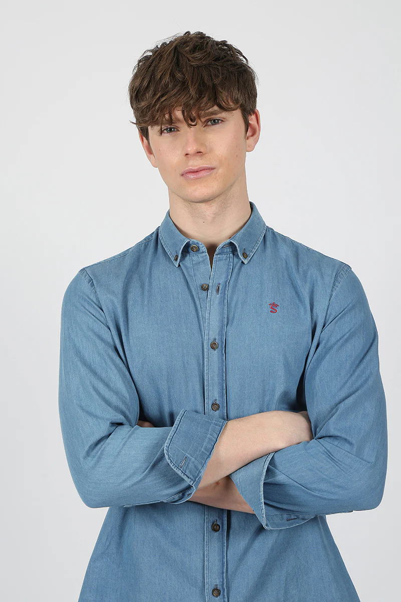 Camisa Tejana Azul