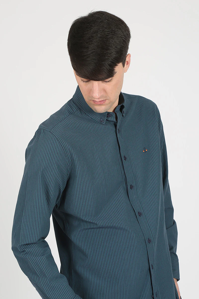 Camisa raya Azul - Image 2