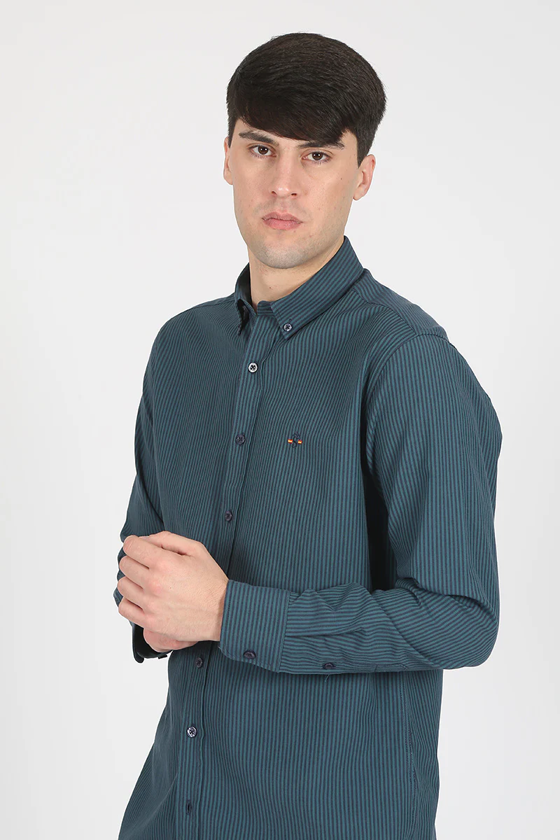 Camisa raya Azul - Image 5