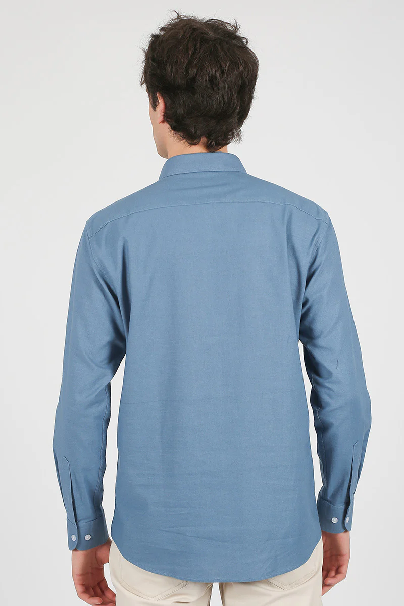 Camisa lino  Azul - Image 5