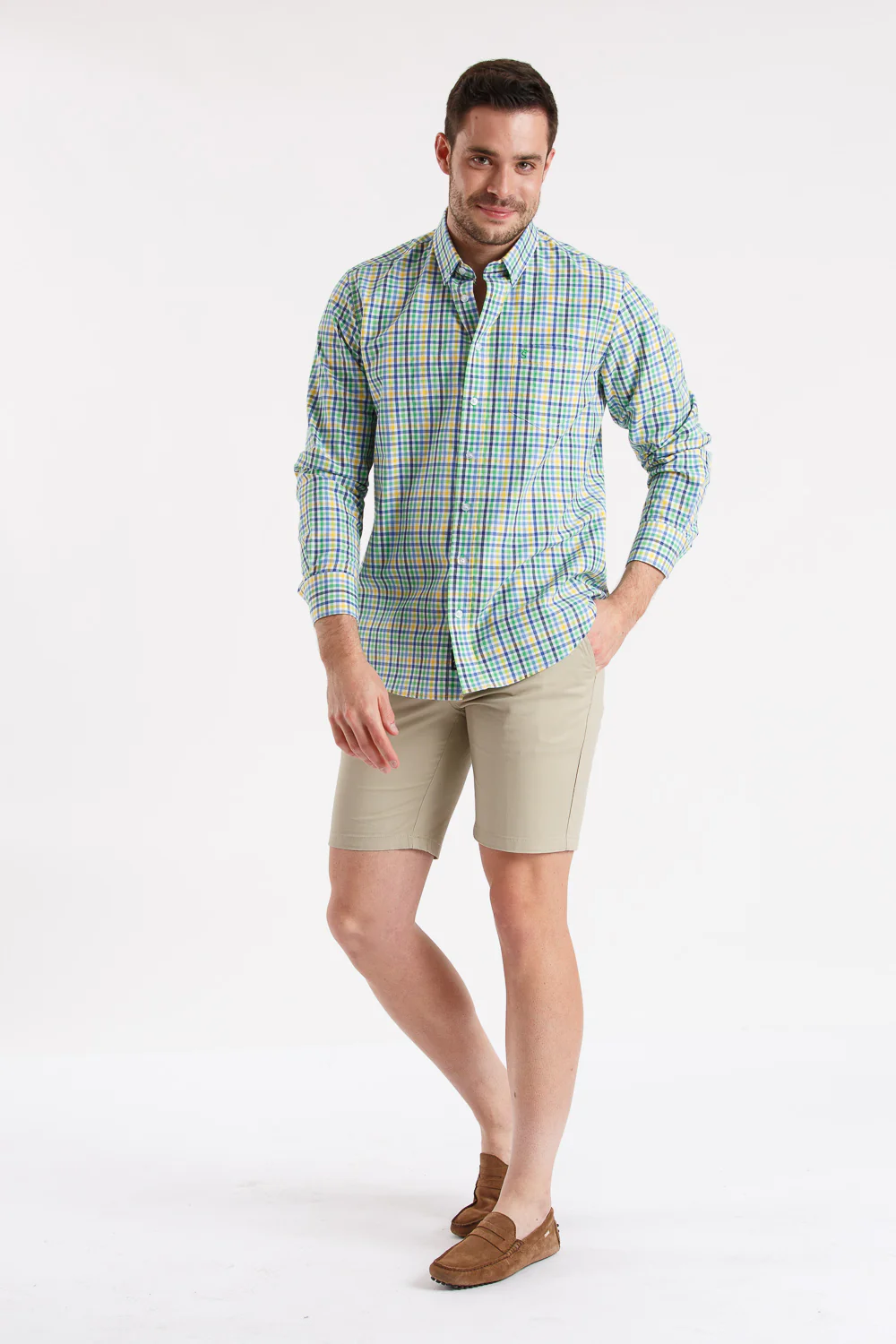 Camisa azul cuadro - Image 3