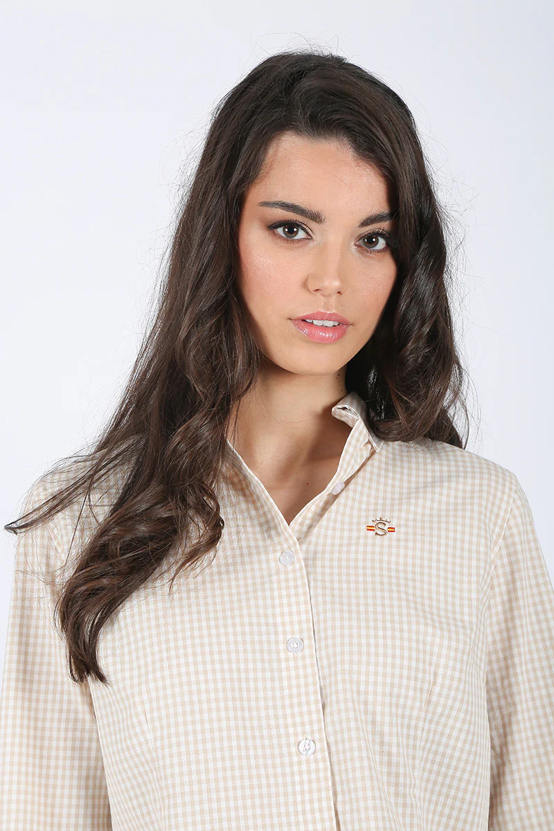 Camisa Cuadros Beige - Image 2
