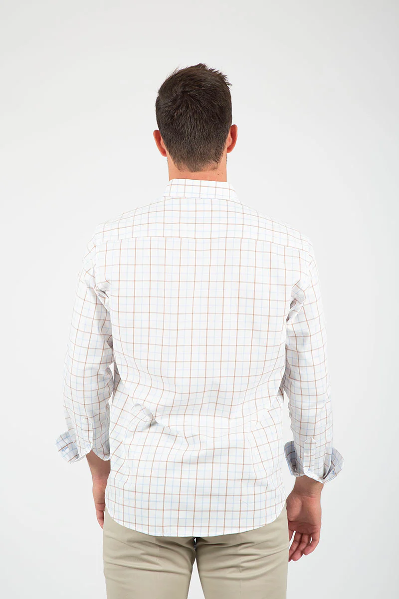 Camisa cuadros Beige - Image 7
