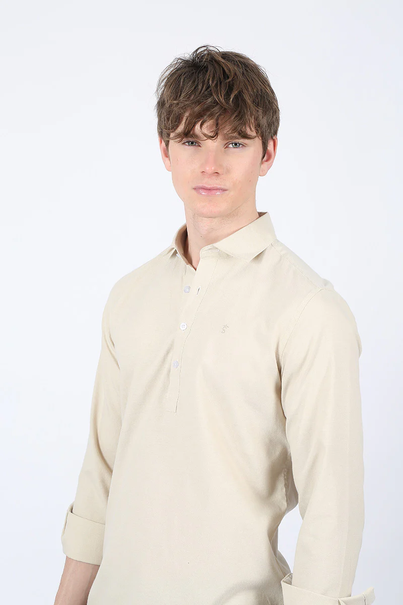 Camisa Polera Beige - Image 4