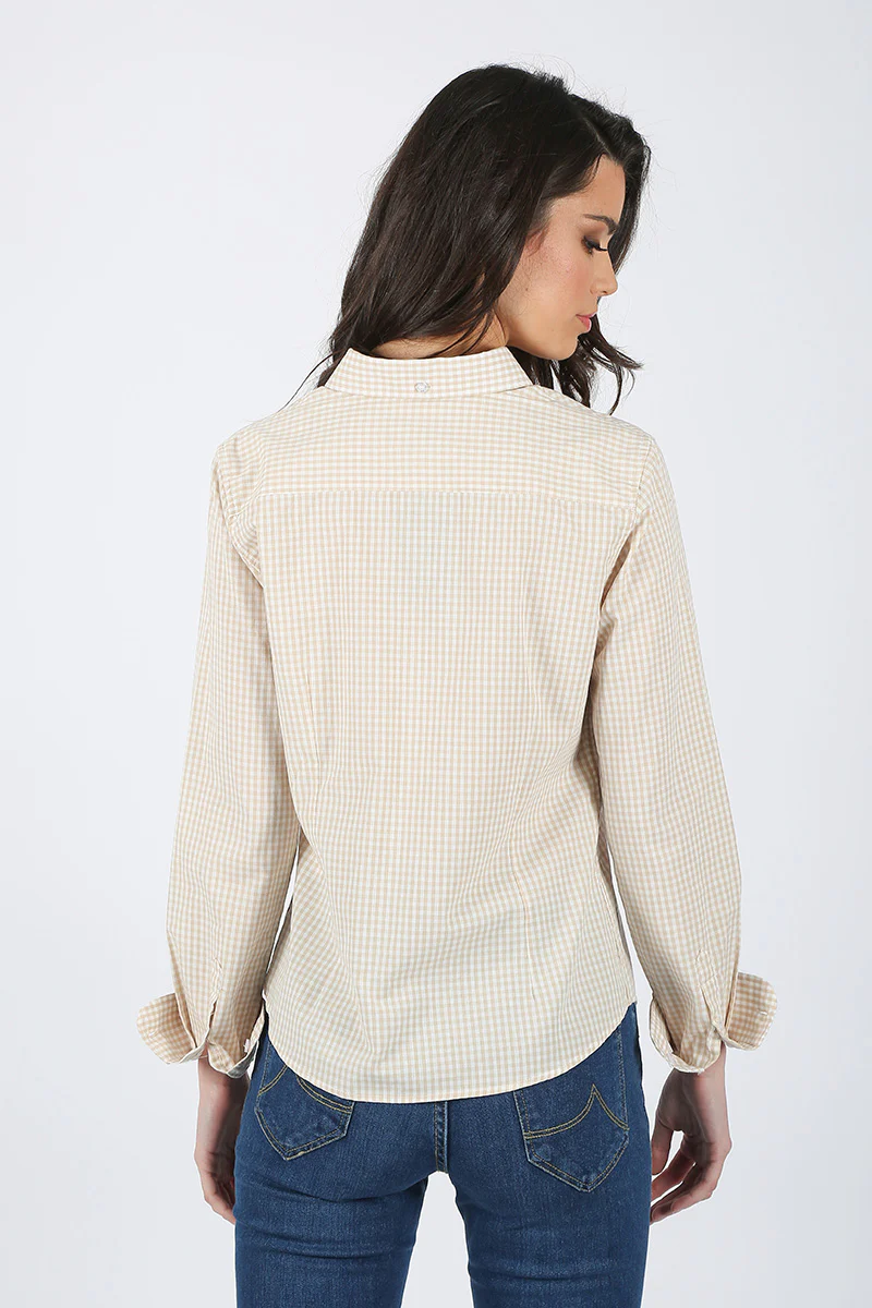 Camisa Cuadros Beige - Image 3