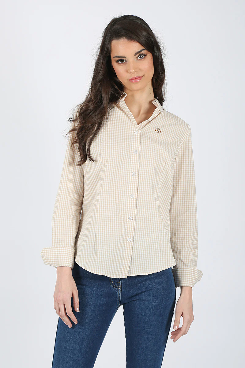 Camisa Cuadros Beige - Image 5