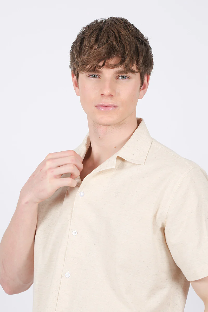 Camisa Lino Beige - Image 2