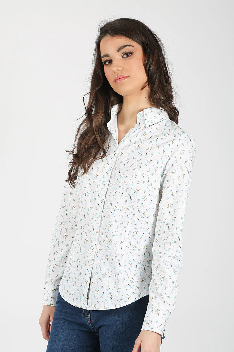 Camisa Flores Blanco - Image 4