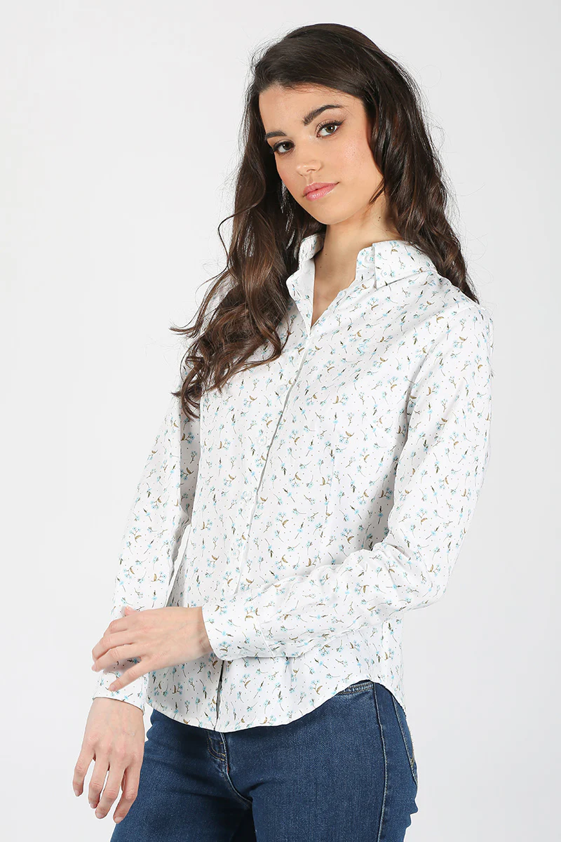Camisa Flores Blanco - Image 5