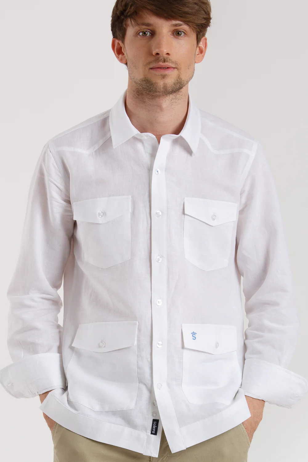 Camisa Guayabera Blanca - Image 6