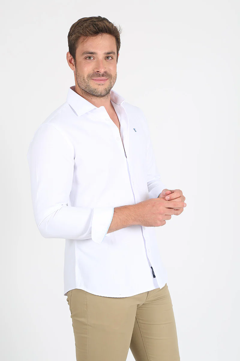 Camisa Blanco Cuello Italiano - Image 5
