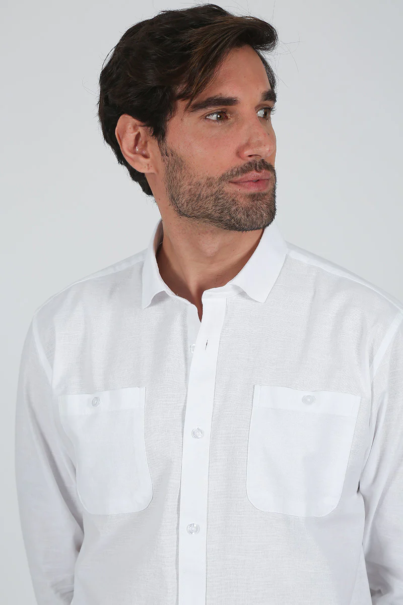 Camisa lino Blanco - Image 3