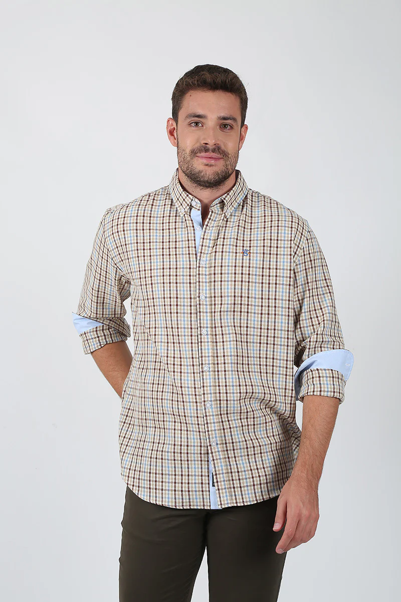 Camisa Cuadros Tostada - Image 2