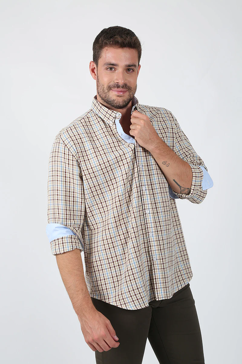 Camisa Cuadros Tostada - Image 5