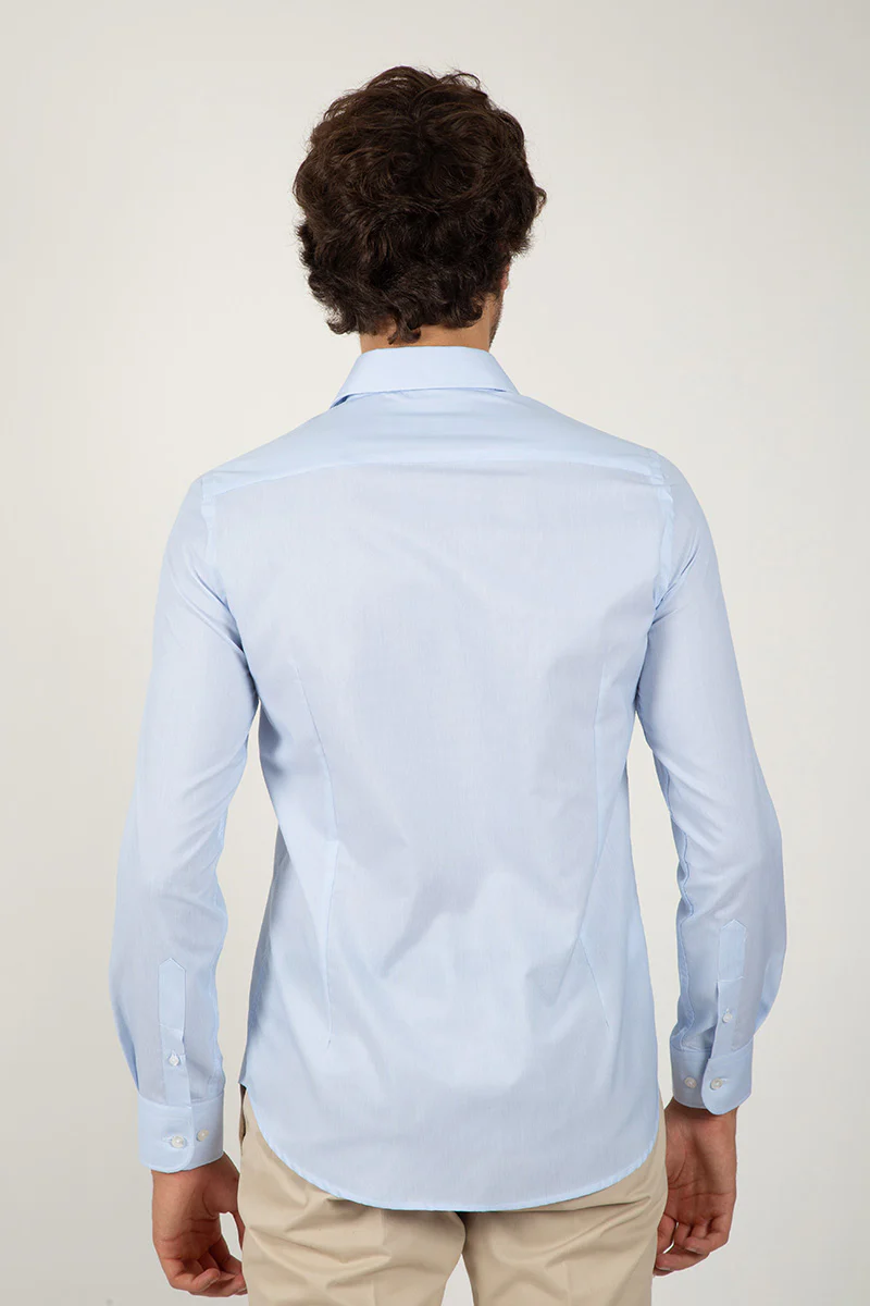 Camisa Cuello Italiano Celeste - Image 6