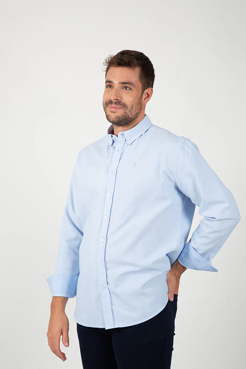 Camisa oxford Celeste - Image 4