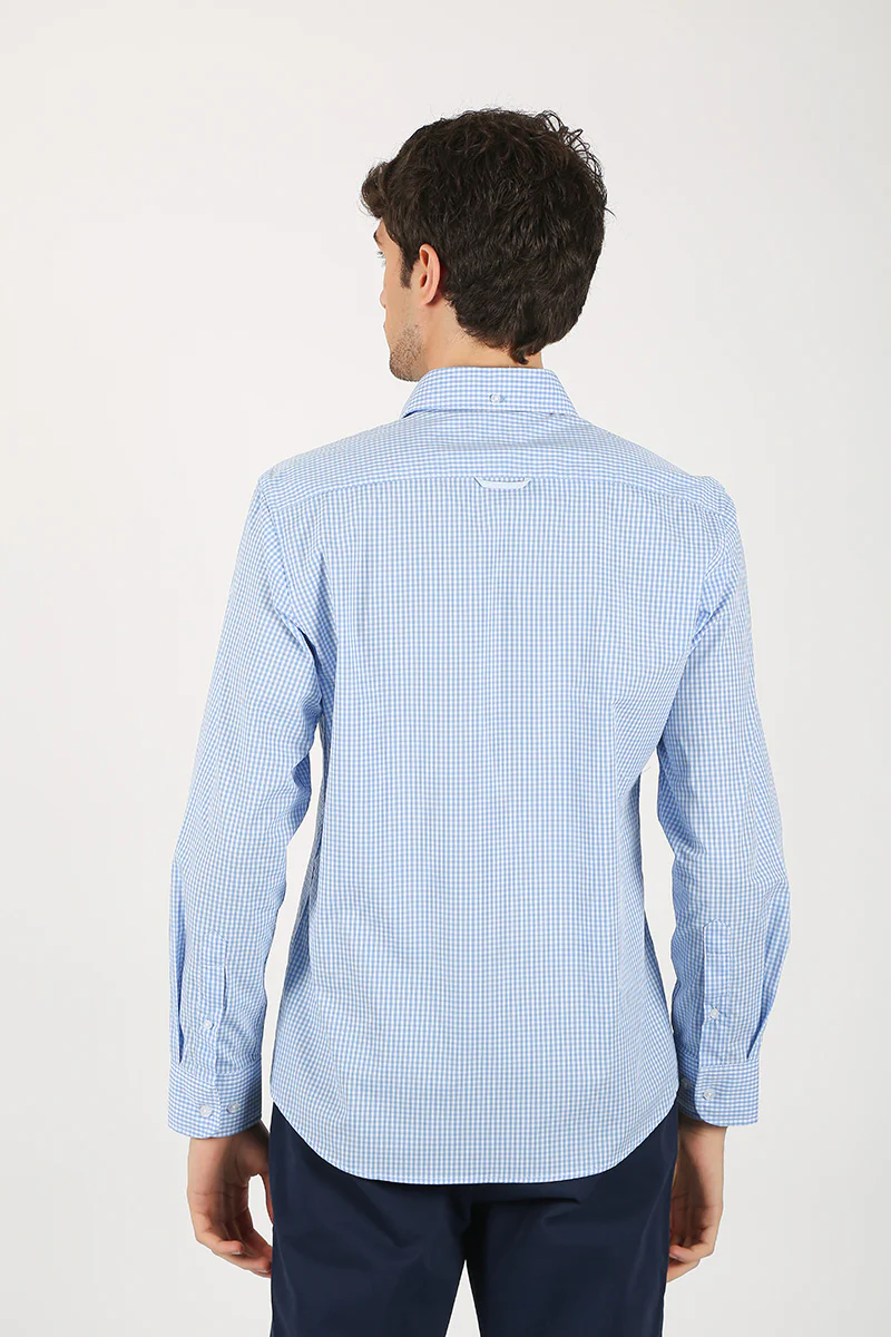 Camisa Cuadro Vichi Celeste - Image 3