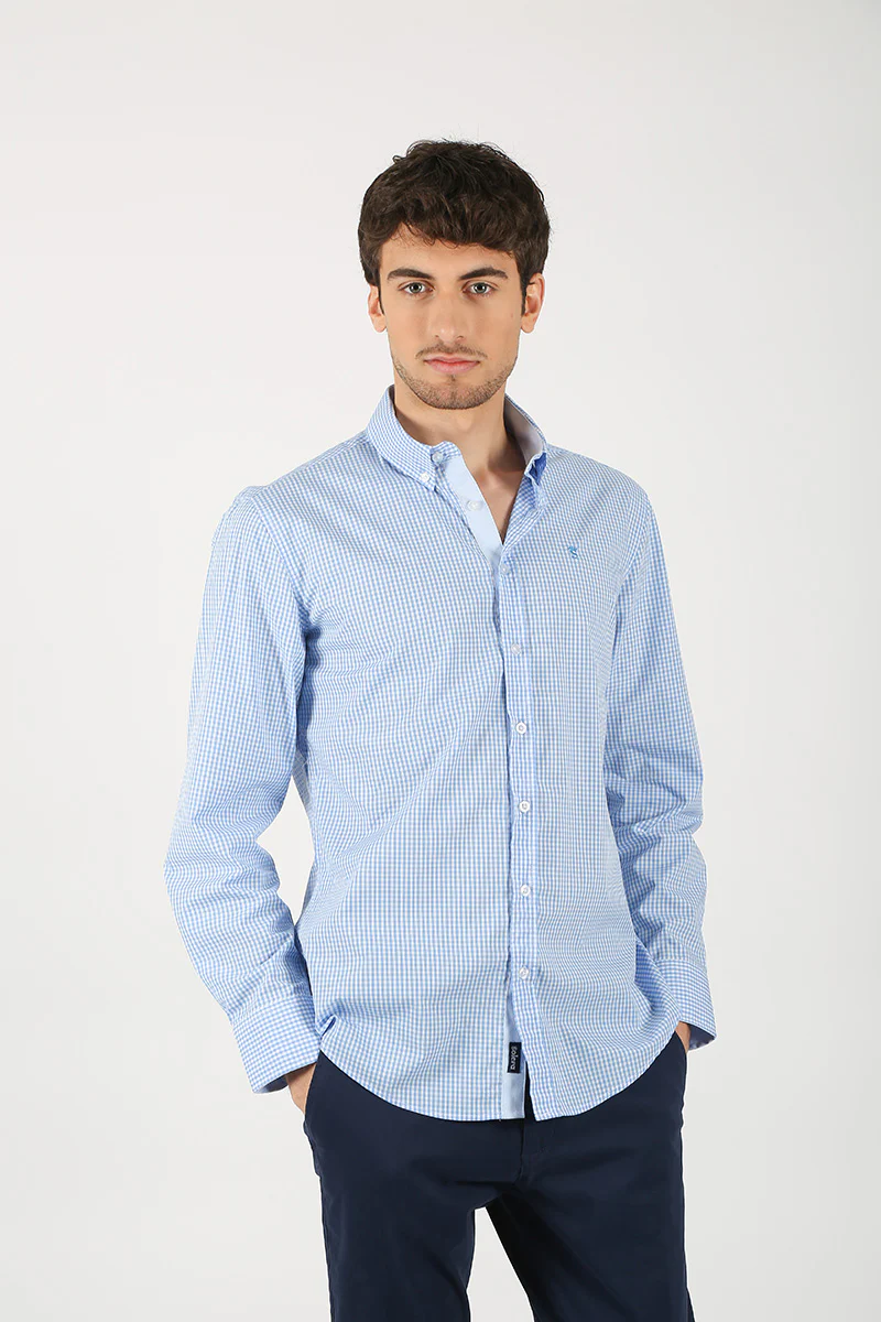Camisa Cuadro Vichi Celeste - Image 4