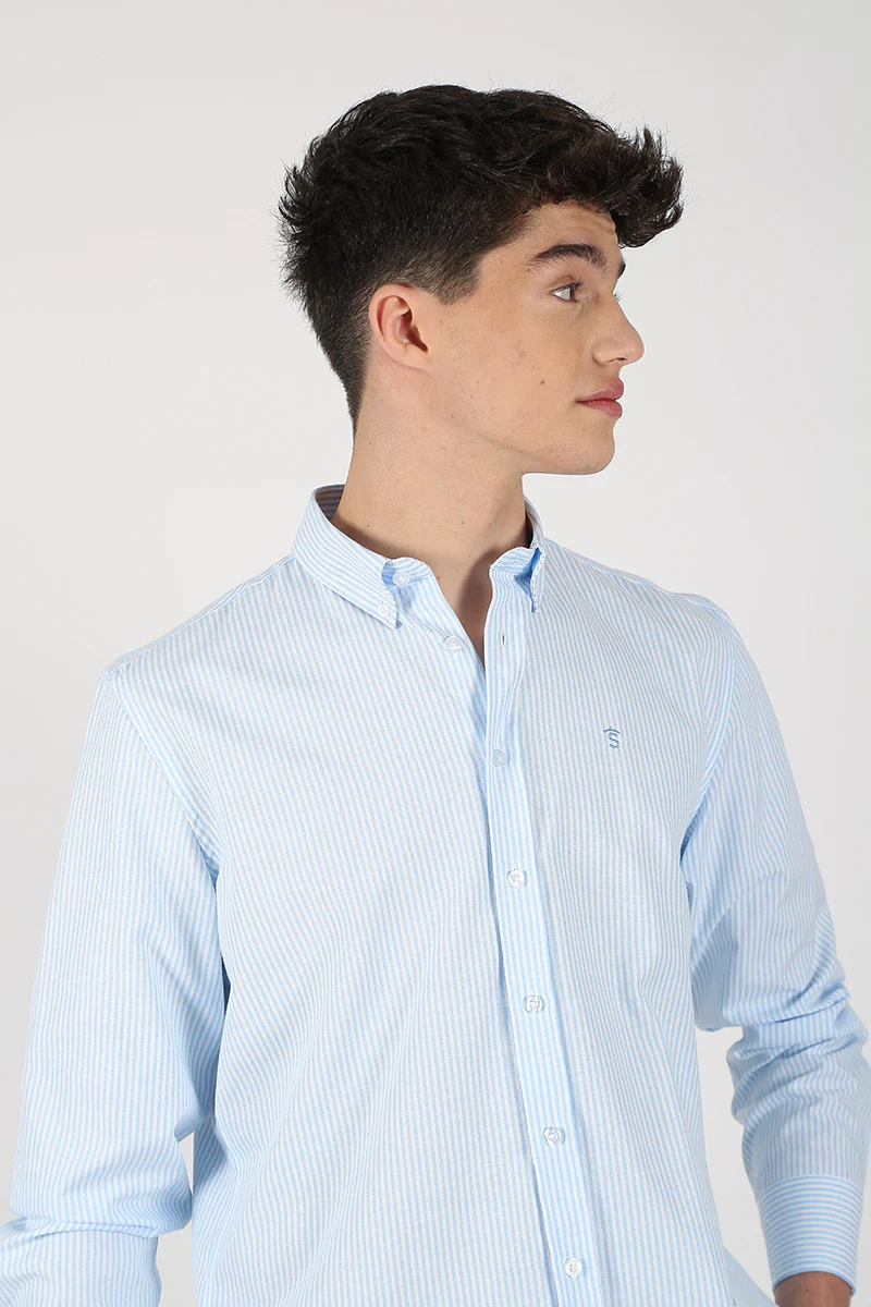 Camisa Rayas Celeste - Image 5