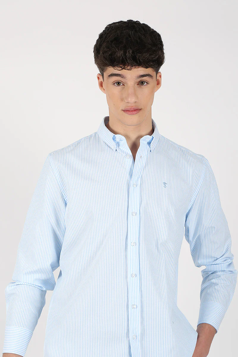 Camisa Rayas Celeste - Image 6