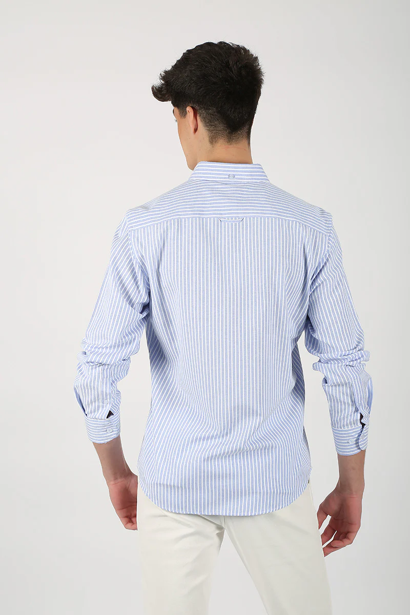 Camisa Rayas Celeste - Image 3