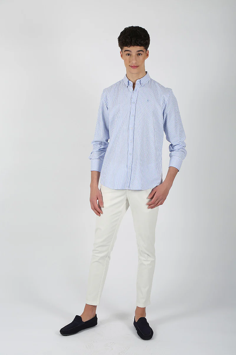 Camisa Rayas Celeste - Image 4