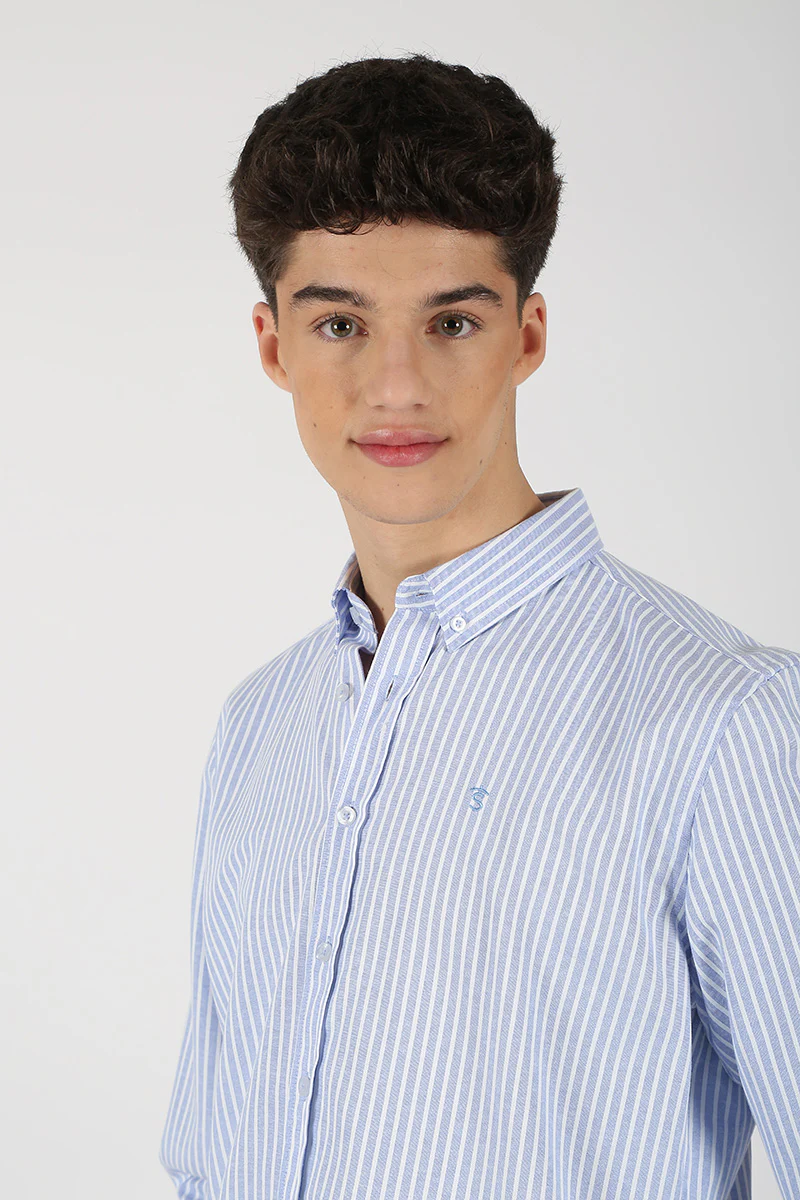 Camisa Rayas Celeste - Image 5