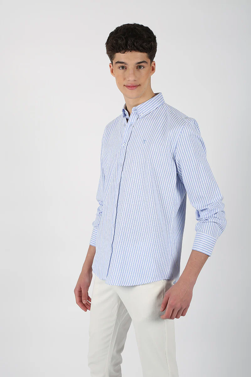 Camisa Rayas Celeste - Image 6
