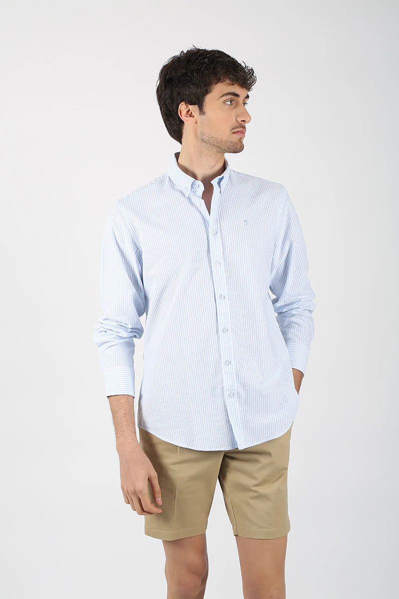 Camisa Rayas Celeste - Image 4