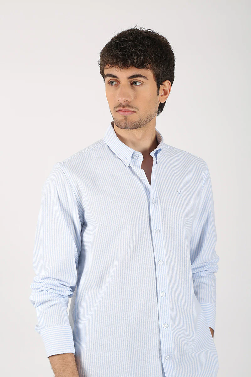 Camisa Rayas Celeste - Image 5