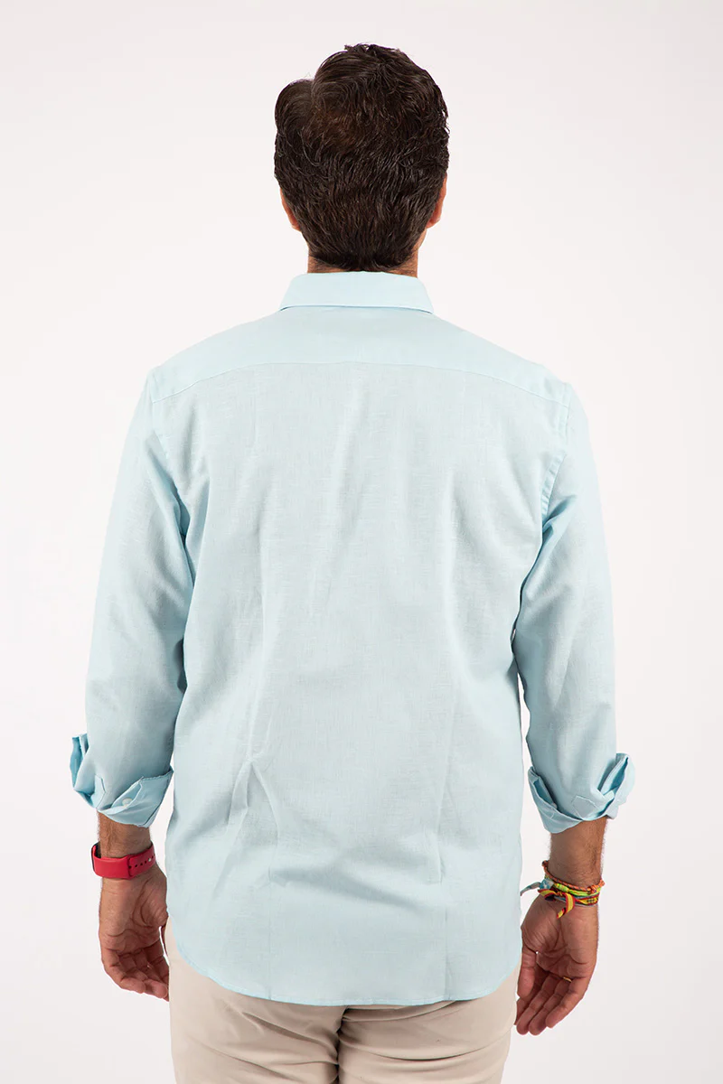 Camisa Lino Celeste - Image 4