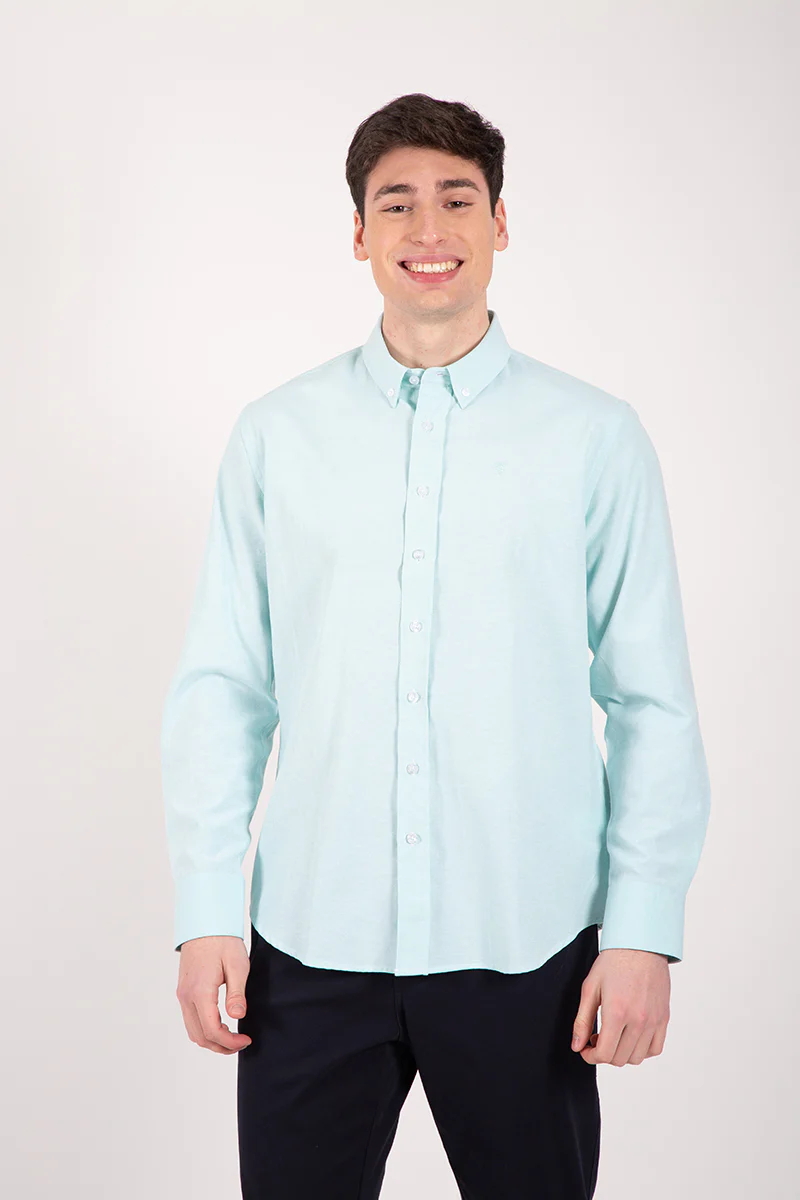 Camisa  oxford agua
