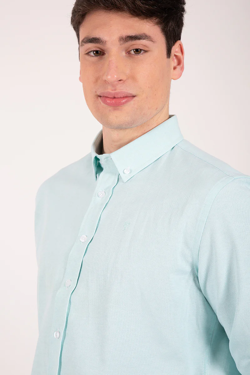 Camisa  oxford agua - Image 3