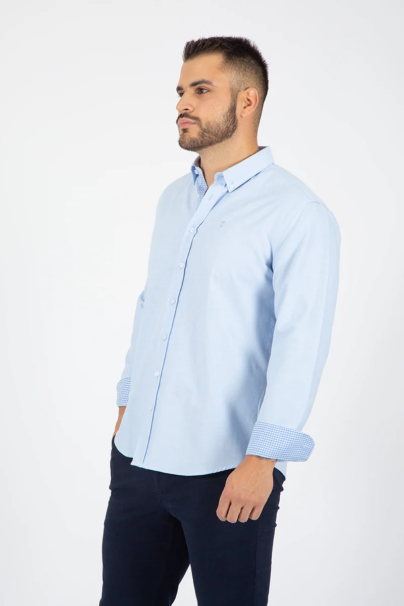 Camisa oxford Celeste - Image 3