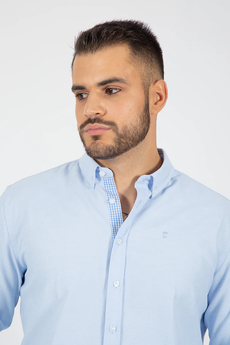 Camisa oxford Celeste - Image 4