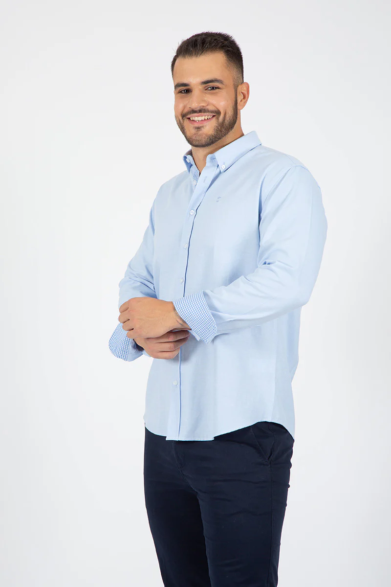 Camisa oxford Celeste - Image 5