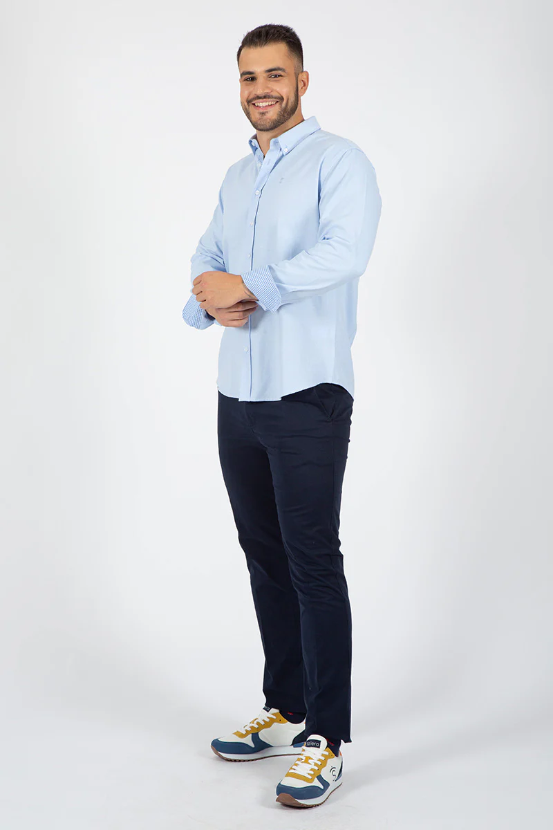 Camisa oxford Celeste - Image 6