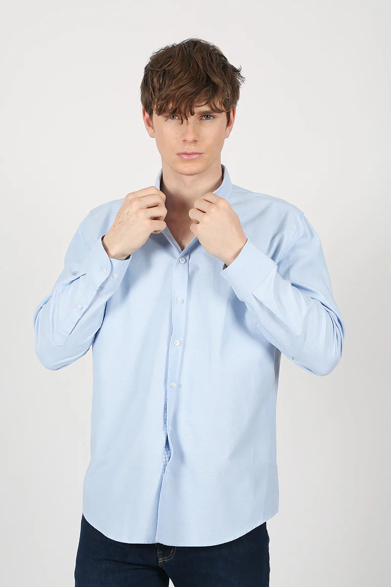Camisa Oxford Celeste - Image 3