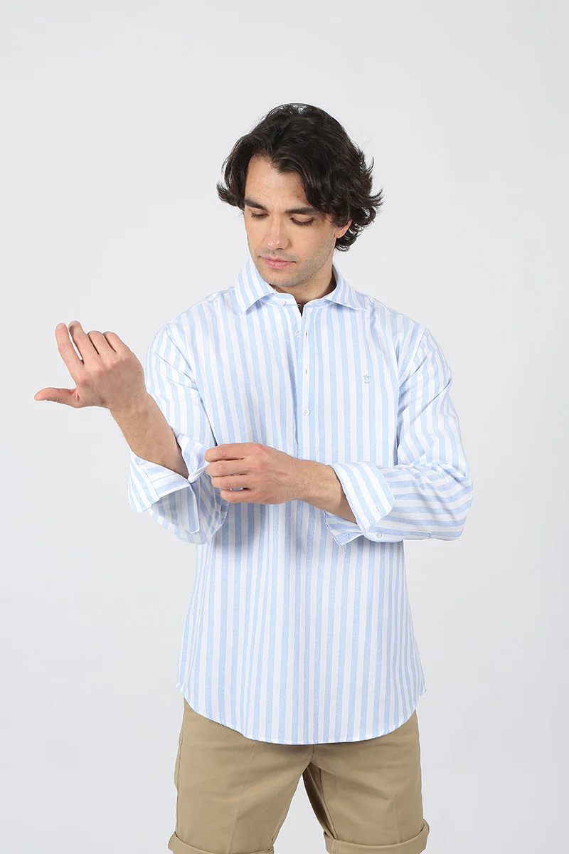 Camisa Polera Celeste